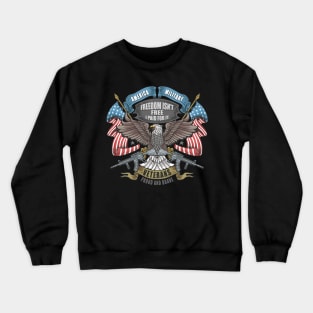 America Military Freedom isn't Free I Paid For It Veterans Proud And Brave Crewneck Sweatshirt